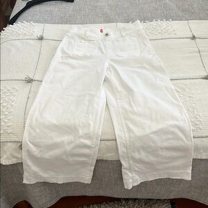 Spanx wide leg cropped jeans